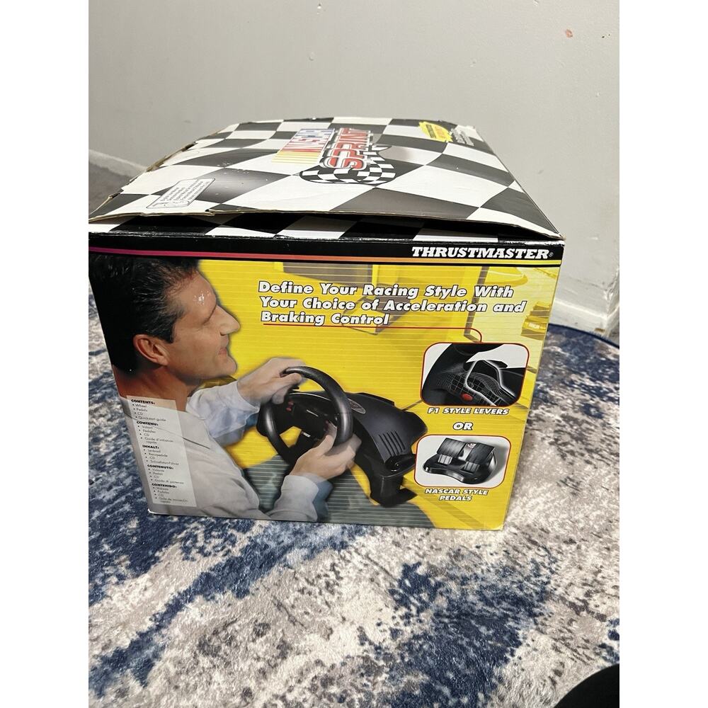 Thrustmaster Nascar Sprint Racing Steering Wheel & Pedals PC Computer In Box - Picture 4 of 11